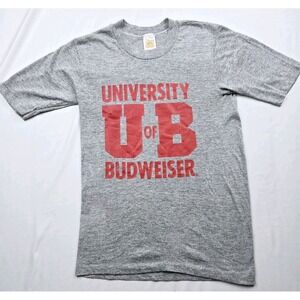Vintage 80s University of Budweiser Velva Sheen  Single Stitch T-Shirt Small